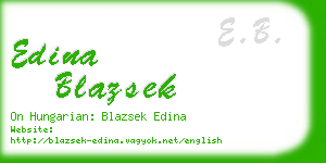 edina blazsek business card